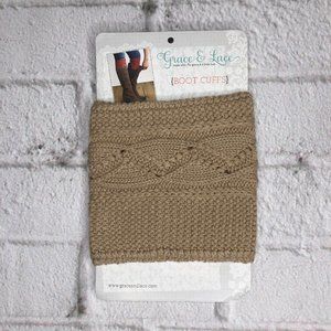 Natural Cable Knit Boot Cuffs by Grace & Lace